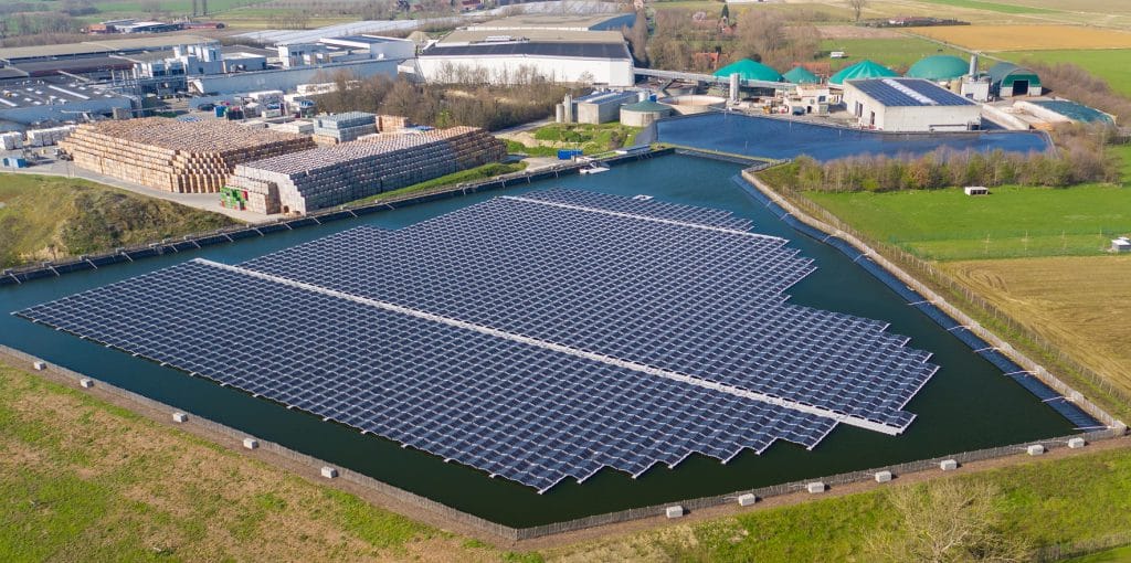 Drijvende zonnepanelen Ardooie